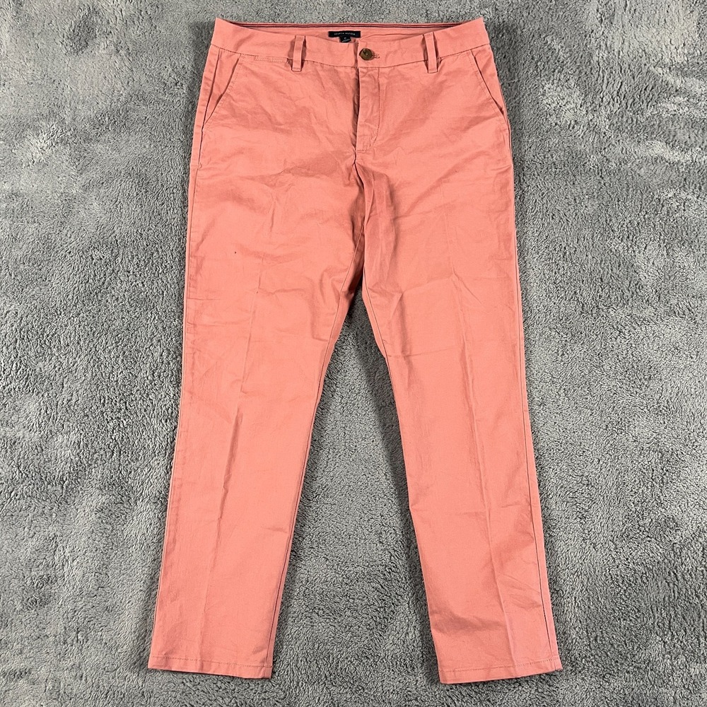 Tommy Hilfiger Chino Pants Womens 10 Coral Pink Slimming Pocket Tech Stretch